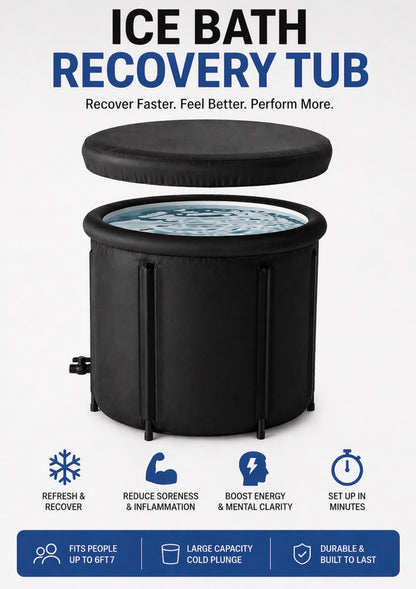 RecoverForge Cold Plunge Tub – Ice Bath for Recovery, Performance & Mental Toughness